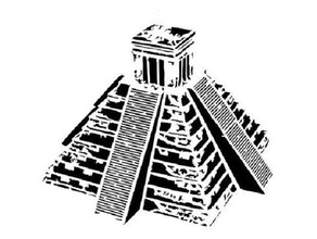 mesoamerican pyramid stencil aztec aztecs history relic 3d print model - Mito3D