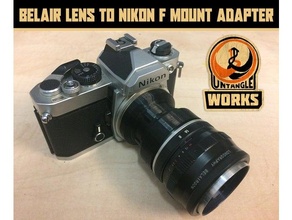lomo Belair lente Nikon monte adaptador dslr lomografia f mount fotografia 3d print model - Mito3D