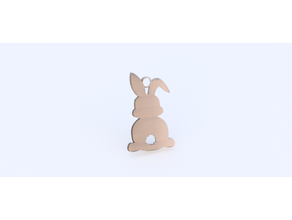 easter bunny earrings 3d pendant earring easterbunny idealab pendants rabbit rabbits 3d print model - Mito3D