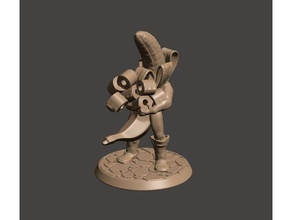 Banana cavaliere gabinetto carta accaparramento idiota 25mm 28mm 30mm 32mm coronavirus covid 19 dnd miniatura fantasia mini miniature gioco guerra 3d print model - Mito3D