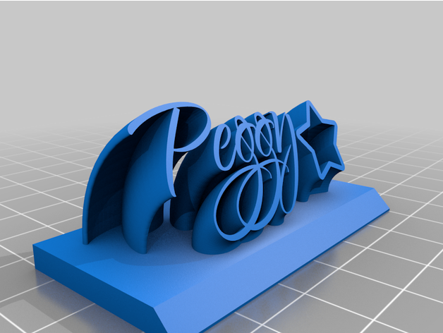 personalizado varrendo 2 line prato peggy 3D print model - Mito3D