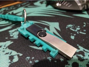 kripteks USB adaptör Kingston dtse9 g2 Çubuk kodu Vinci parola güvenlik Kulp destek 3d print model - Mito3D