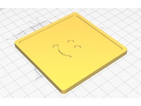 smile coaster supports 3d print model - Mito3D