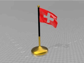schweizerisch Flagge winken 3d print model - Mito3D