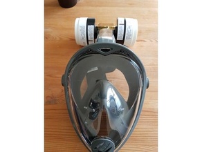 filteradapter maschera snorkeling corona antigas adattatore respiratore 3d print model - Mito3D