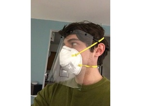 protecteur visage bouclier covid 19 masque protection 3d print model - Mito3D