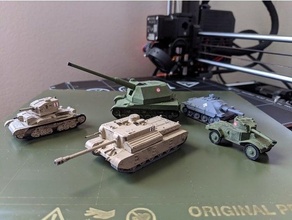 8 britânico td at parafuso açao chamas guerra fow tanque tanques 3d print model - Mito3D