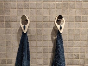 asciugamano appendiabiti parametrico bagno domestico cucina openscad parametrico asciugamano appendiabiti asciugamano gancio 3d print model - Mito3D