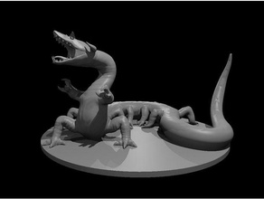 behir updated crocodile dnd 3d print model - Mito3D