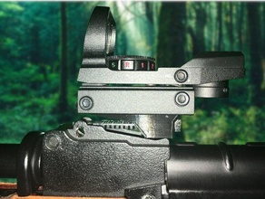 rear sight mounted picatinny rail airsoft ak47 akm 3d print model - Mito3D