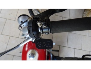 base pouce Manette Gaz levier manipuler bicyclette câble guidon mini 3d print model - Mito3D