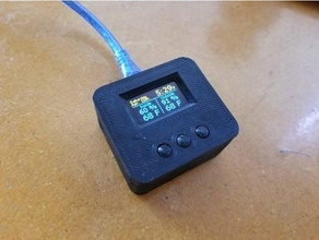 casa inteligente 3 button remoto oled 3d print model - Mito3D