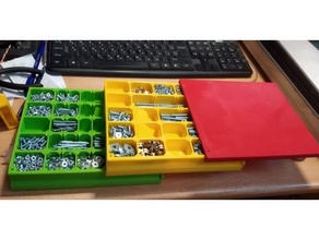 screw organizer box 3d print model - Mito3D