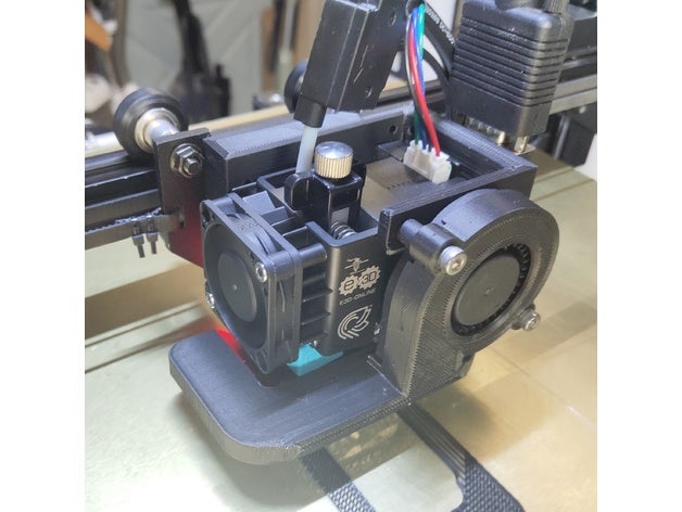 vivedino rapace 20 e3d Hemera monter direct conduire extrudeuse ventilateur canal Formbot 3D print model - Mito3D