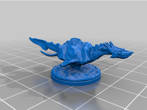 dragon turtle dnd miniature dungeons dragons 3d print model - Mito3D