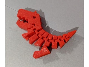 flexi carnotaurus dinosaur flexible print place toy 3d print model - Mito3D