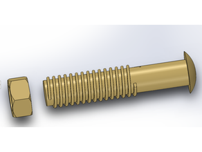 button head bolt nut v10 screw 3d print model - Mito3D