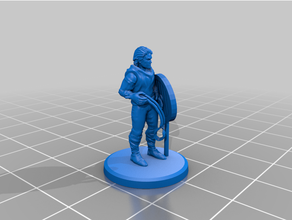 late antiquity - barbarian slingers 20mm 25mm historical infantry slinger tabletop gaming wargaming 3d print model - Mito3D