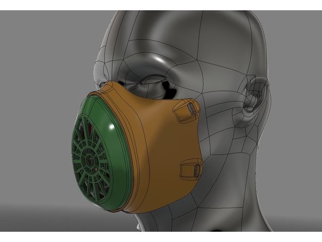 m2 mask covid19 covidmask facemask 3D print model - Mito3D