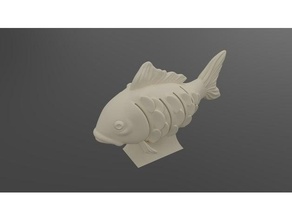 fish shaped attività commerciale carta cremagliera titolare pesce 3d print model - Mito3D