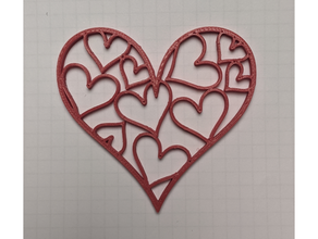 cuore pendente 71 66 mm amore 3d print model - Mito3D