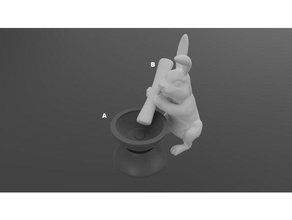 moon rabbit diorama yo-yo 3d print model - Mito3D