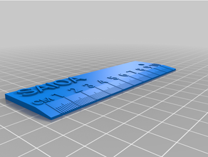 custoregla metrica gobernante regla personalizado 3d print model - Mito3D
