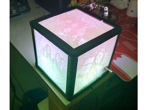 boite litofano sla caixa luminária 3d print model - Mito3D