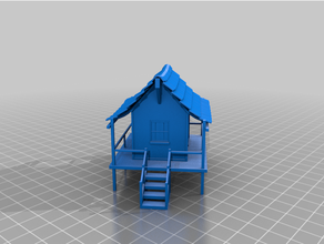 rumah hut - terrain cabin rumad 3d print model - Mito3D