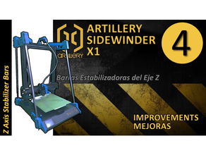 artillery x1 mejoras improvements 4 - stabilizer bars barras estabilizadoras 3d printer sidewinder support 3d print model - Mito3D