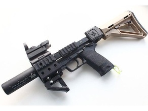 carabina kit m4 estoque airsoft hundgun partes 3d print model - Mito3D