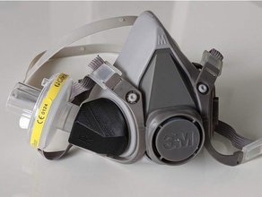 3m face mask - dar filter adapter v4 respirator 6200 6800 coronavirus covidmask 3d print model - Mito3D