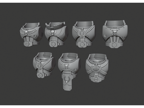 firstborn torsos - heavy weapons squad bits space marine warhammer 40k 3d print model - Mito3D