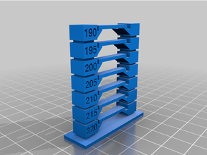 customized190-220 temp test temperature tower customized 3d print model - Mito3D