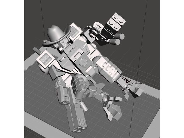 yeehaw star comandante 40k vaquero robot tau warhamer warhammer40k martillo guerra 3D print model - Mito3D