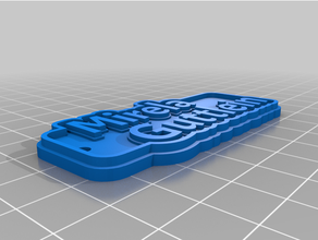 customized multiline mirela guttleintag keychain 3d print model - Mito3D