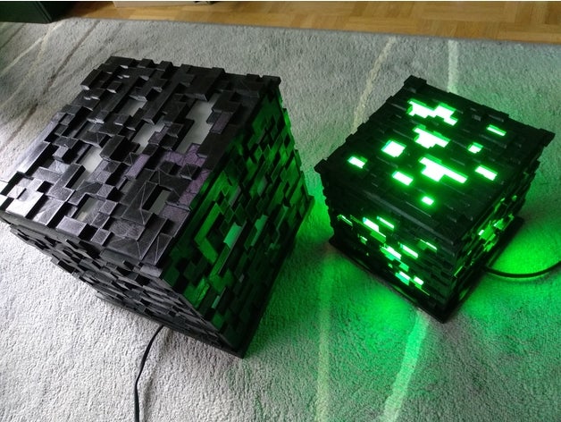 Minecraft lampada più piccola versione tonalità luce philips 3D print model - Mito3D