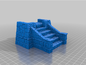 bell tower steps 2 wide 28mm stairs stone temple test honour tikal 3d print model - Mito3D