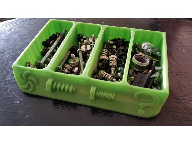 pc screw sorter tray accessories case fan screws 3D print model - Mito3D