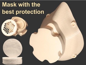 covid 19 máscara coronavirus algodón almohadillas easy to print apoyo 3d print model - Mito3D