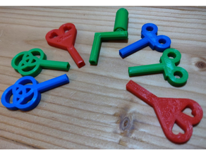 tin toy crank key 3d print model - Mito3D