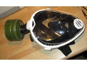 snorkppe aspiria version - snorkel mask adapter rd40 3d print model - Mito3D