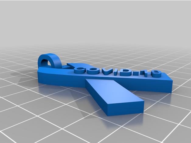 covid-19 awareness ribbon 3D print model - Mito3D