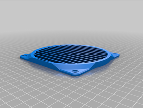 120mm louvered bed cooling fan grill duct 3d print model - Mito3D