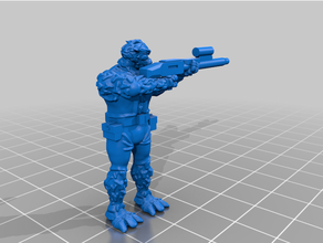 lagartija hombre estrella guerras legión 3d print model - Mito3D