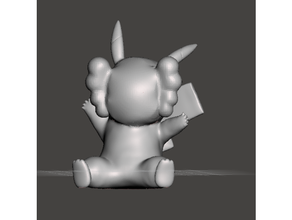Pikachu kaws remixare pokeman Pokemon poketheythem 3d print model - Mito3D