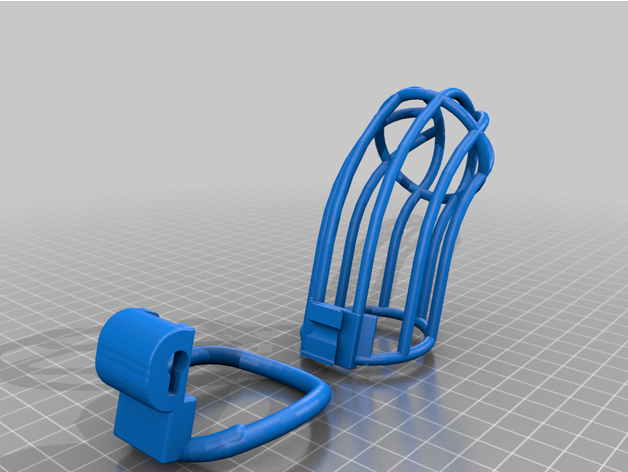 123my personalizzato 18+ nsfw parametrico castità gabbia 3D print model - Mito3D