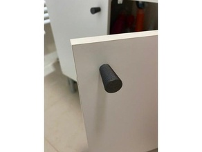 ikea door knob replacement knurled wavy bathroom handle kitchen 3d print model - Mito3D