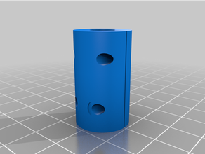 customized parametric z-axis coupler stepper threaded 5x8 rod coupling 3d print model - Mito3D