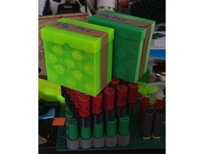 12 calibre caixa lista dobra friso ga 12ga tiro pássaro sabot projétil lesma 3d print model - Mito3D